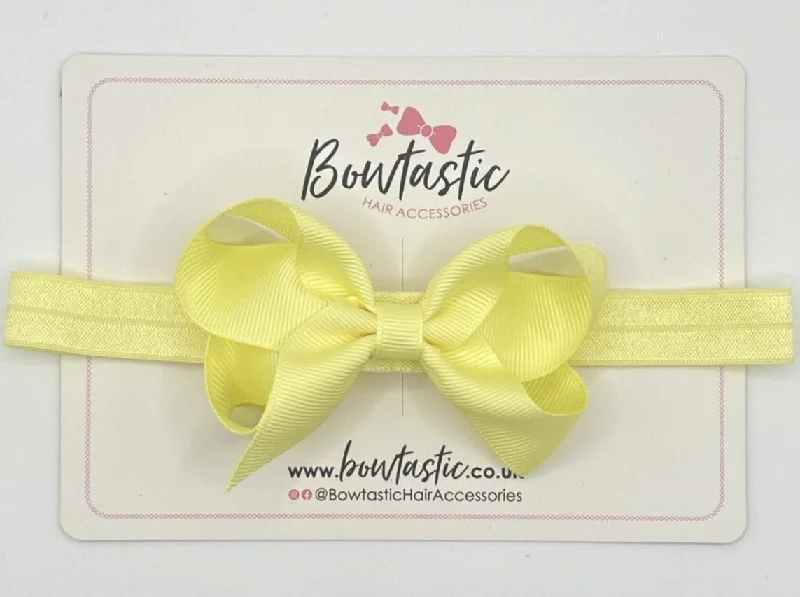 chic flower hair accessories for women-3.5 Inch Baby Headband - Baby Maize