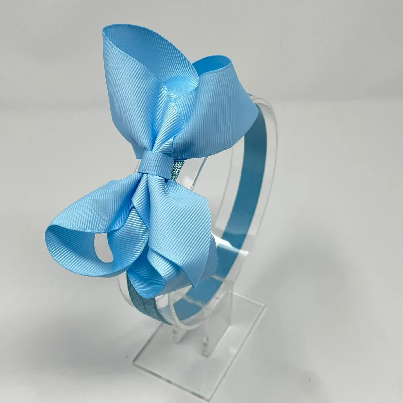 luxurious pearl hairbands for special occasions-4.5 Inch Baby Headband - Blue Topaz