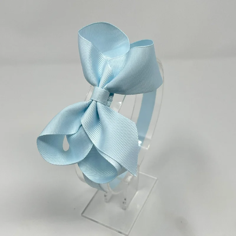 chic crystal hairbands for elegant looks-4.5 Inch Baby Headband - Blue Vapor