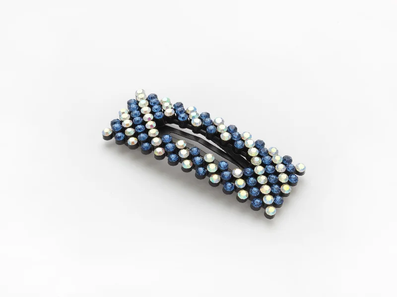 glamorous rhinestone hairpins for brides-Anne Clip Blue