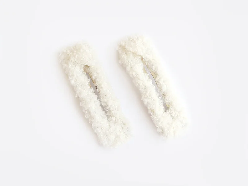 metallic headbands for sleek styles-Joline Clip in White