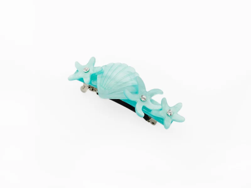 stylish satin hairpins for everyday use-Mia Clip Blue