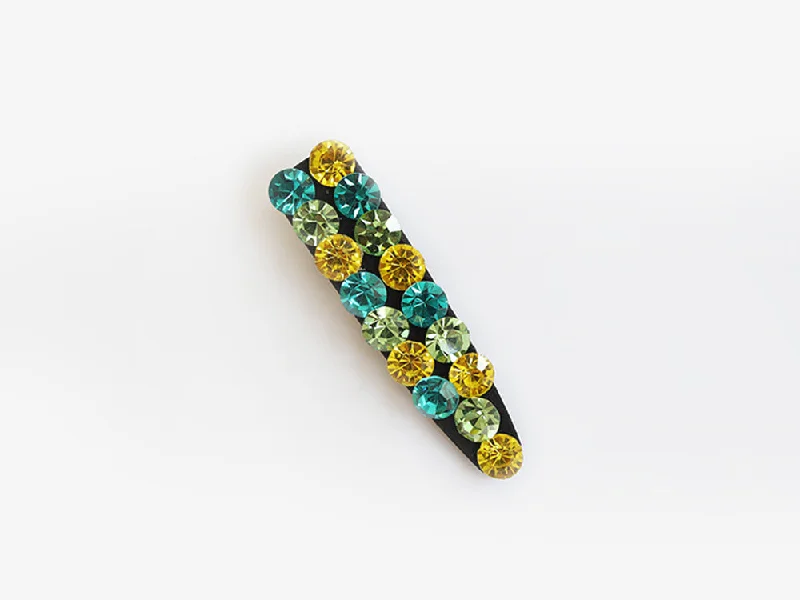 pearl-encrusted hairpins for casual wear-Monique Clip in Blue Green Yellow