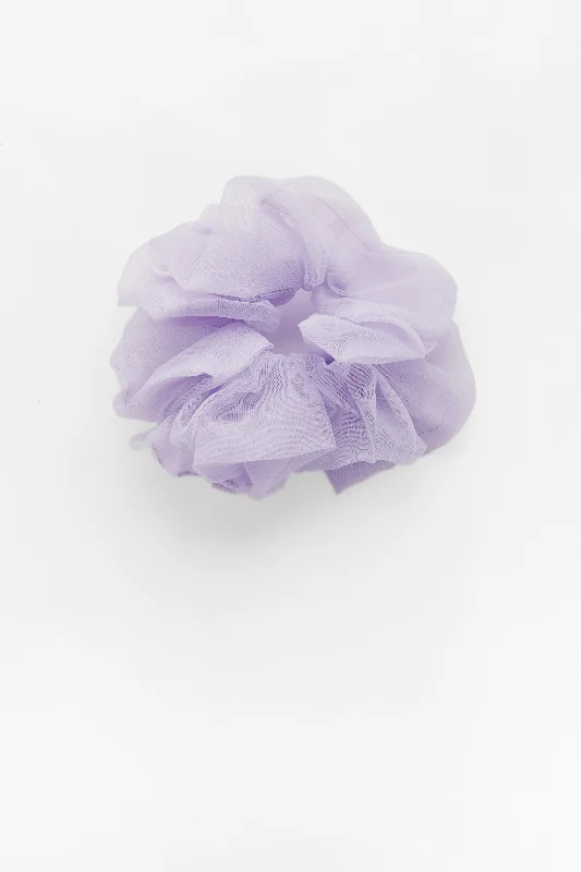 luxury pearl hairbands for weddings-Paree Scrunchie Lilac