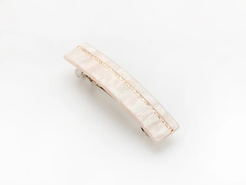 elegant wedding headbands for brides-Cecile Barrette in Pink