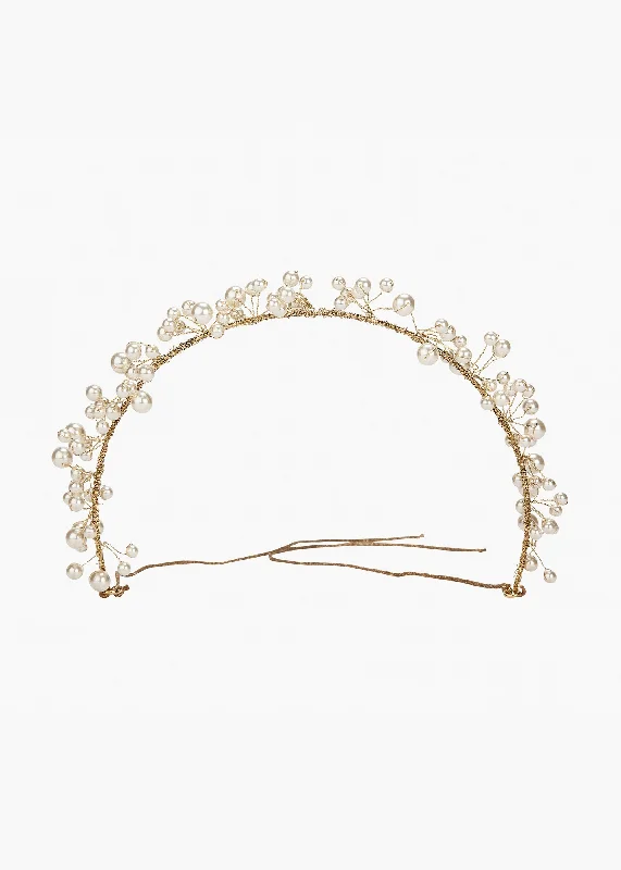 handmade hair clips for wedding day-Primavera Circlet -- Gold