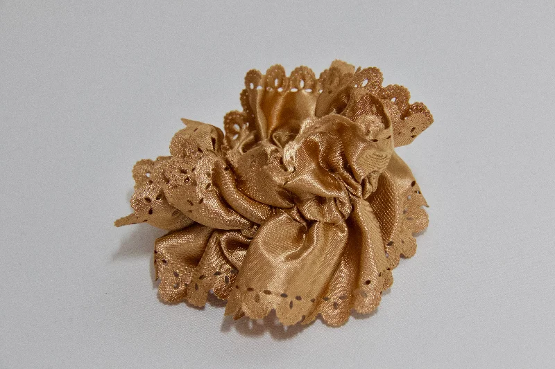 sparkling hair clips for casual wear-Satin Cut Out Design Scrunchie