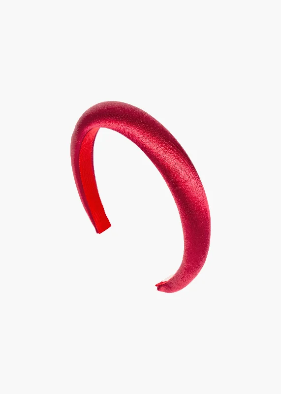 unique hair accessories for formal wear-Tori Headband in Satin -- Ruby