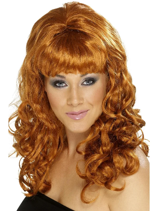 voluminous synthetic wigs for fuller hair-Beehive Beauty Wig, Aubern