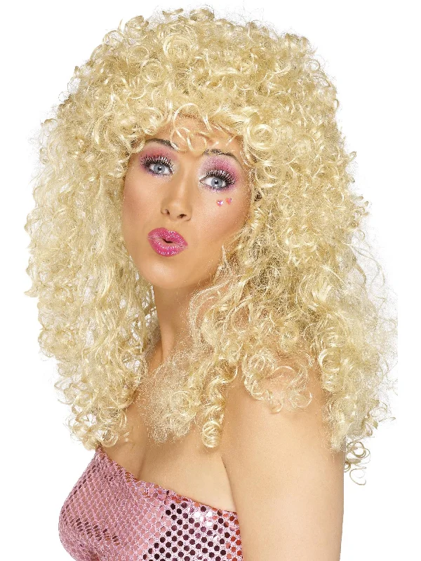 realistic looking wigs for casual wear-Boogie Babe Wig, Blonde