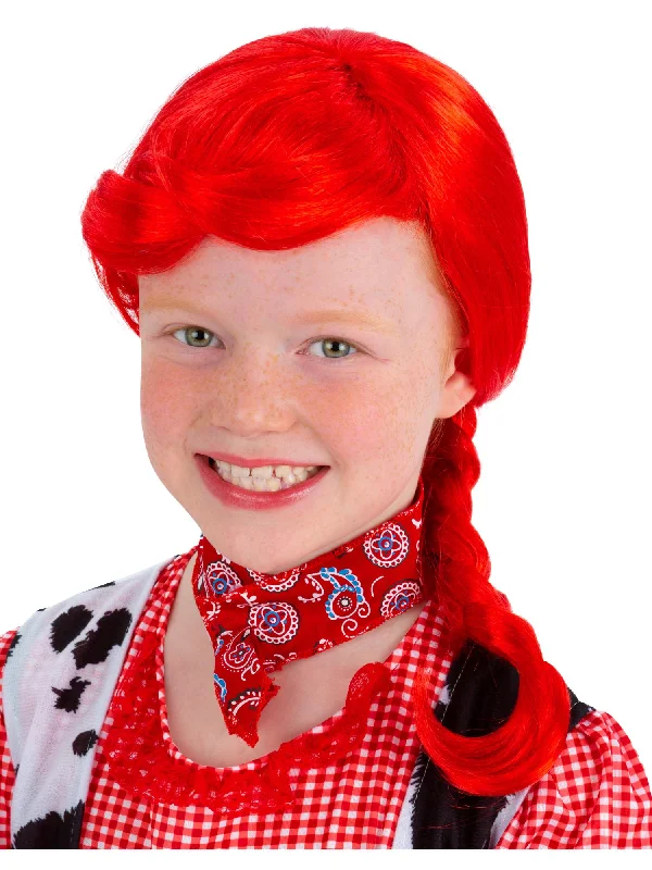 wigs for a natural, everyday look-Cowgirl Plait Wig, Red