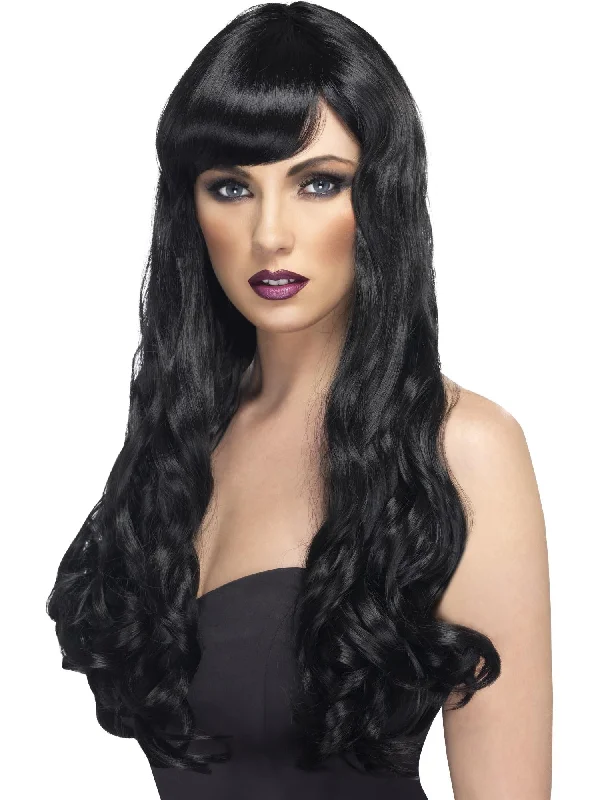 wigs for adding a fresh pop of color-Desire Wig, Black