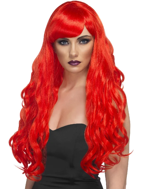 comfortable wigs for long wear-Desire Wig, Red