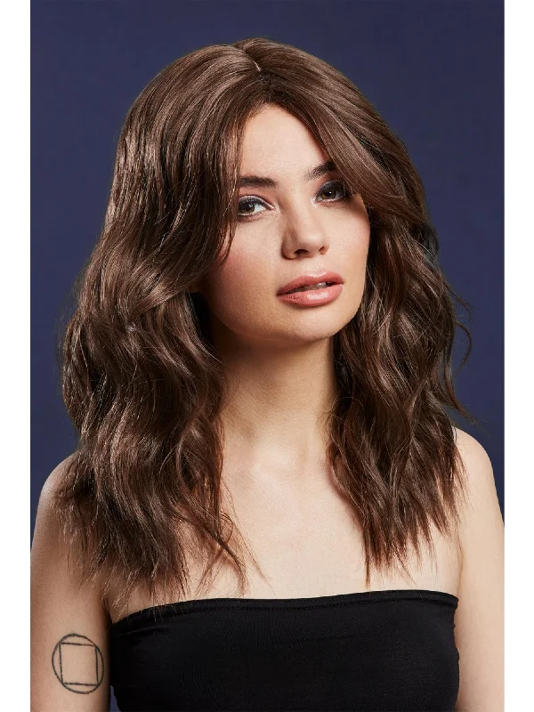 sleek, straight wigs for professional looks-Fever Ashley Wig, Brown