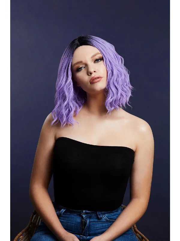 wigs for curly hair styling-Fever Cara Wig, Violet