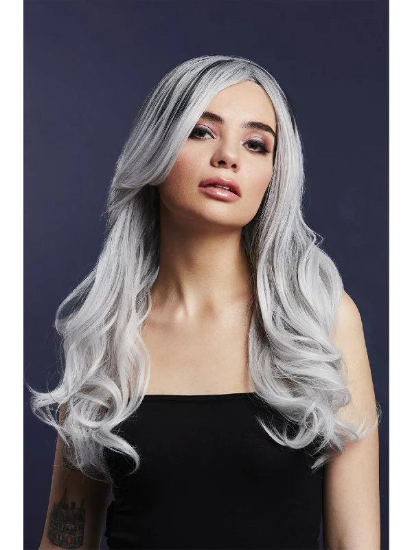 wigs for black women with short hair-Fever Khloe Wig, Ice Silver