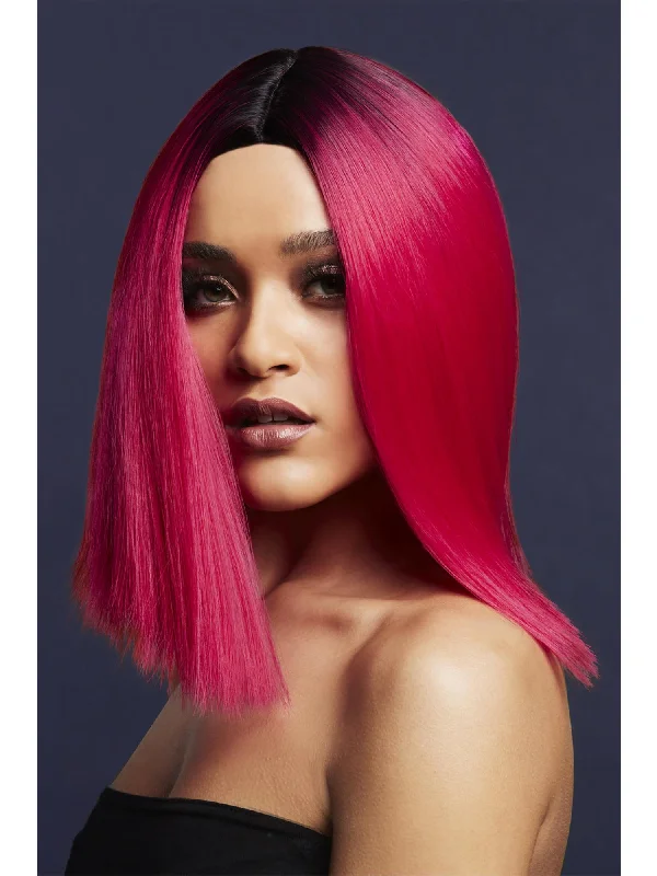 wigs for a fresh and modern look-Fever Kylie Wig, Magenta Pink