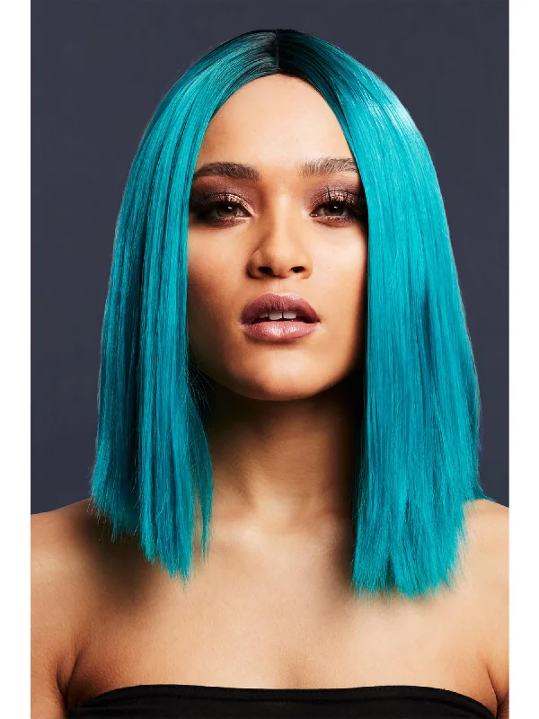 wigs for versatile styling-Fever Kylie Wig, Teal