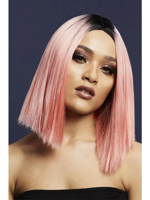 wigs for adding a pop of color-Fever Kylie Wig, Coral Pink