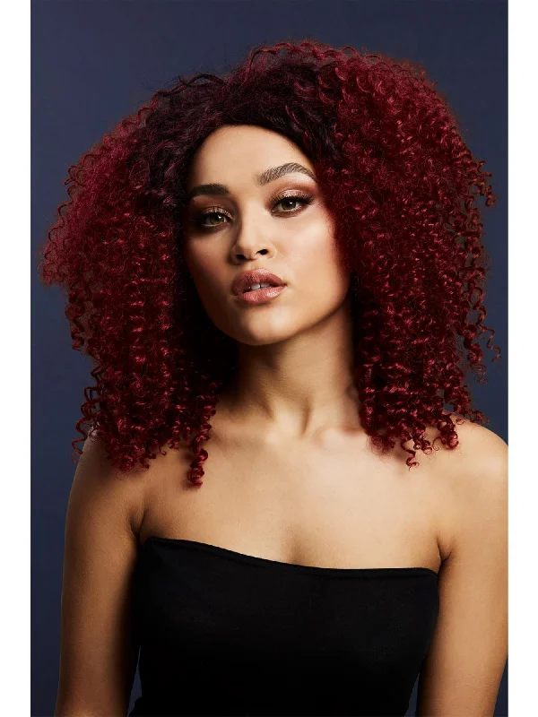 realistic looking wigs for casual wear-Fever Lizzo Wig, Plum