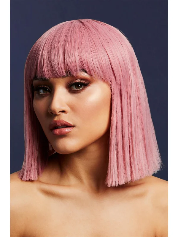 affordable synthetic wigs for everyday wear-Fever Lola Wig, Ash Pink