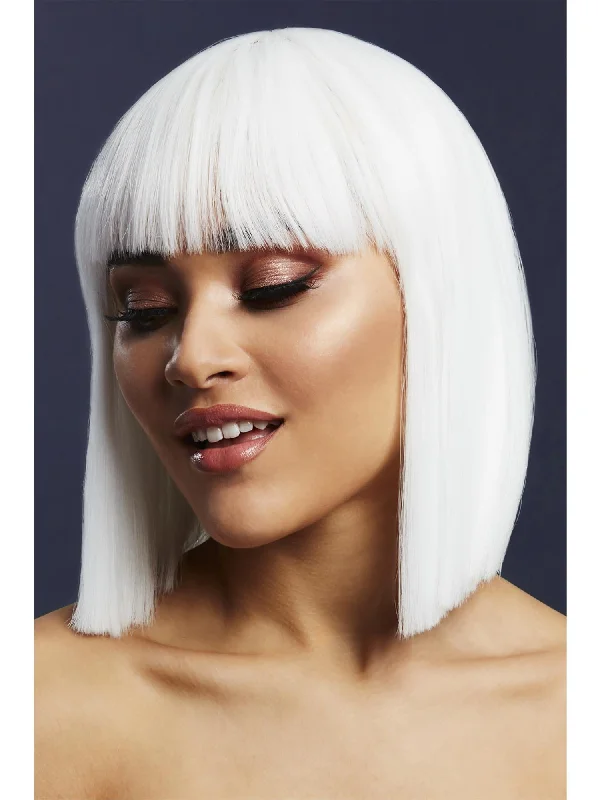 affordable lace front wigs for women-Fever Lola Wig, White