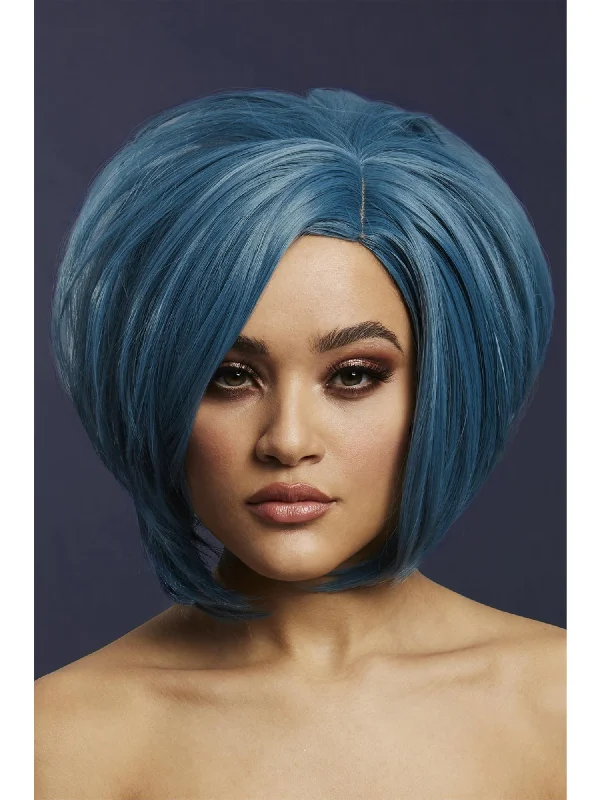 wigs for a fresh, new look-Fever Savanna Wig, Petrol Blue