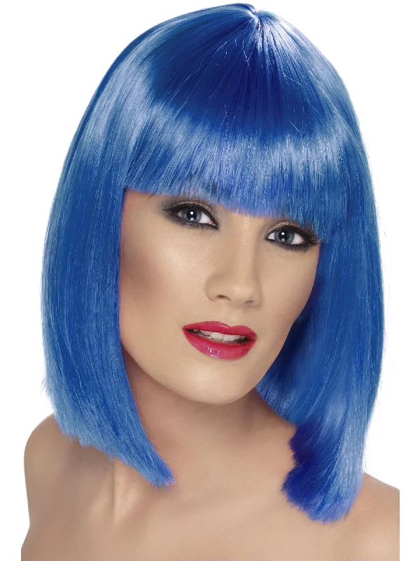 wigs for versatile styling-Glam Wig, Blue