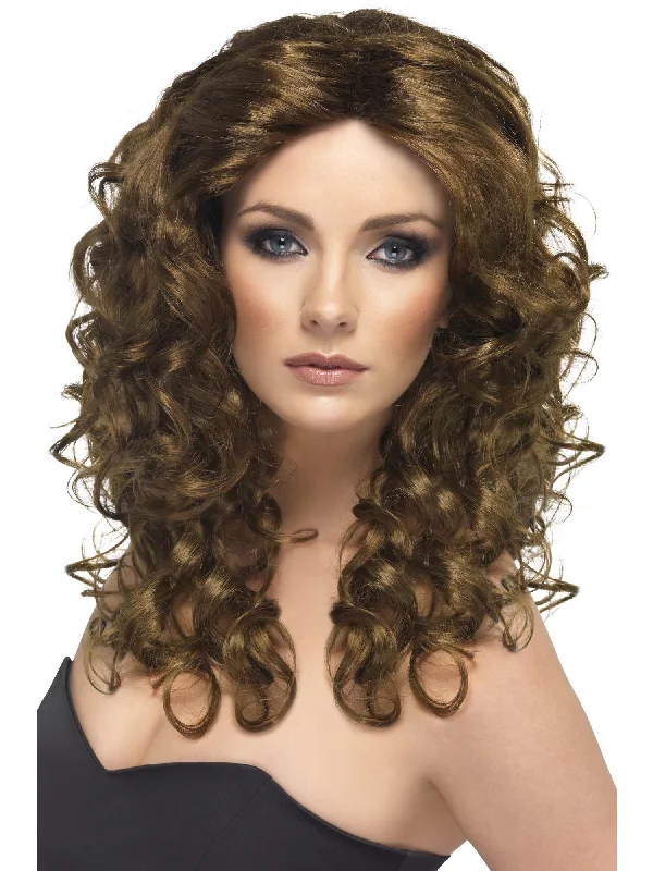 wigs for creating dramatic hairstyles-Glamour Wig, Brown