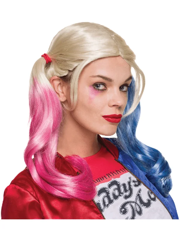 synthetic wigs for no-fuss hair styling-Harley Quinn Womens Wig