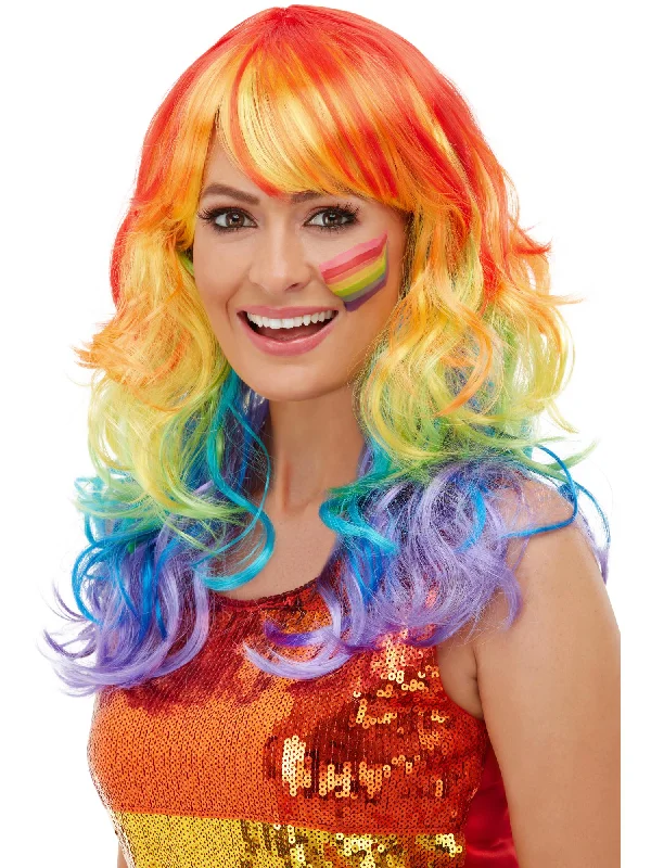 glamorous blonde wigs for stylish looks-Rainbow Glam Wig