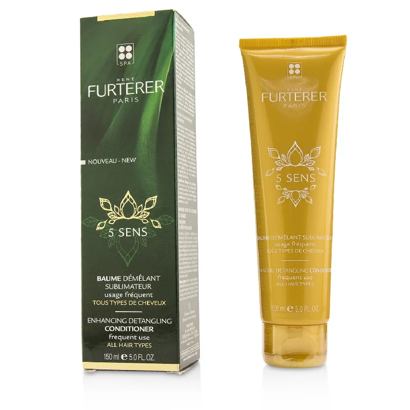 best hair masks for curly, frizzy hair -Rene Furterer 5 Sens Enhancing Detangling Conditioner (Frequent Use , All Hair Types)  150ml/5oz