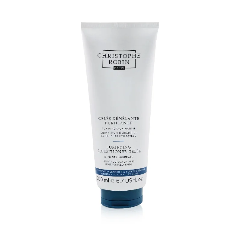 hair care tips for thicker hair naturally -Christophe Robin Purifying Conditioner Gelee with Sea Minerals - Sensitive Scalp & Dry Ends  200ml/6.7oz