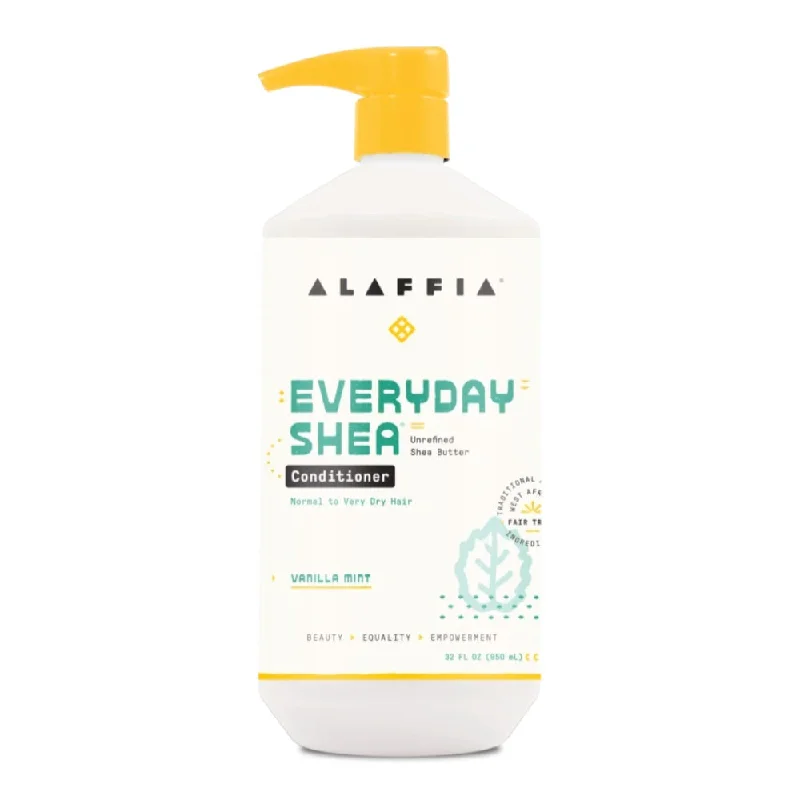 scalp massagers for hair growth -ALAFFIA Everyday Shea Conditioner Vanilla Mint 950ml