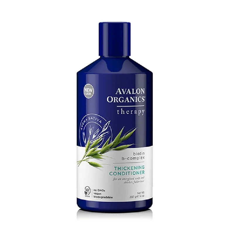 deep conditioning for frizzy, dry hair -Avalon Organics Biotin B-Complex Thickening Conditioner