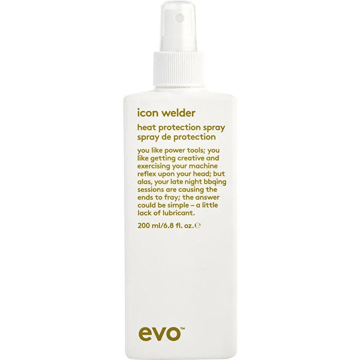 tips for keeping hair healthy while traveling -Evo Icon Welder Heat Protection Spray 200ml/6.8oz