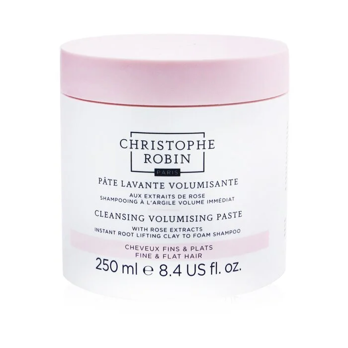 Christophe Robin Cleansing Volumising Paste with Rose Extracts (Instant Root Lifting Clay to Foam Shampoo) - Fine & Flat Hair 250ml/8.4oz