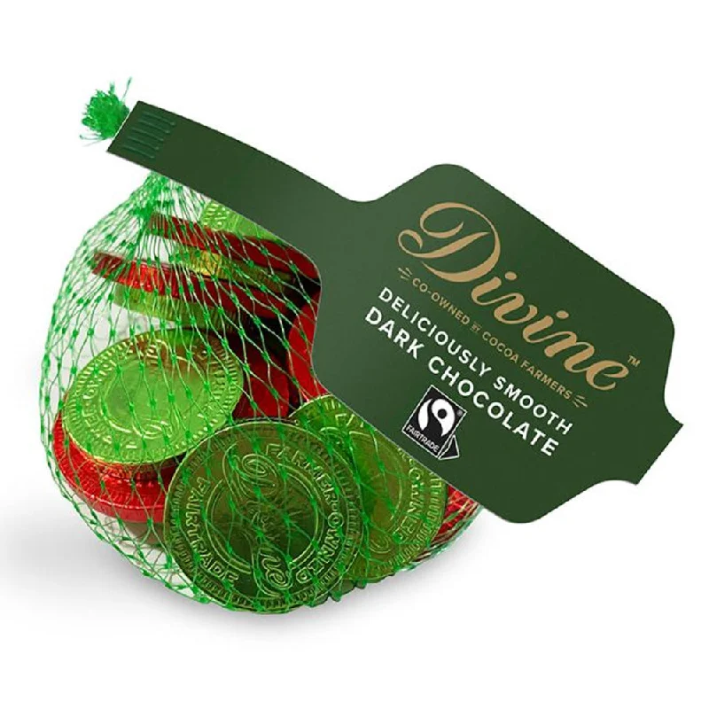 Divine 70% Dark Chocolate Christmas Coins