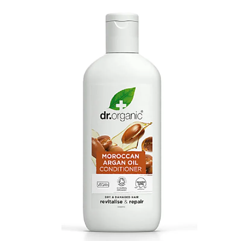 best natural oils for split ends treatment -Dr Organic Moroccan Argan Oil Conditioner