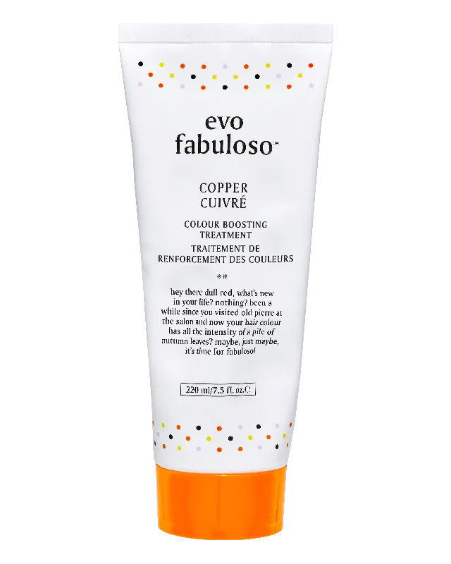 how to reduce scalp dryness and flakes -Evo Fabuloso copper colour boosting treatment 220ml