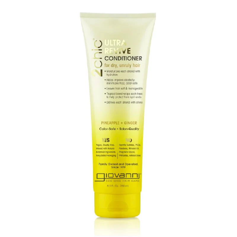 tips for reducing heat damage to hair -GIOVANNI Conditioner 2chic Ultra-Revive for Dry Hair 250ml