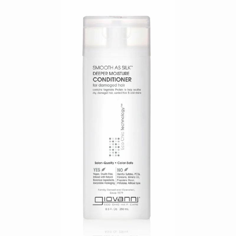 how to reduce scalp oil without shampooing -GIOVANNI Conditioner Smooth As Silk for Damaged Hair 250ml