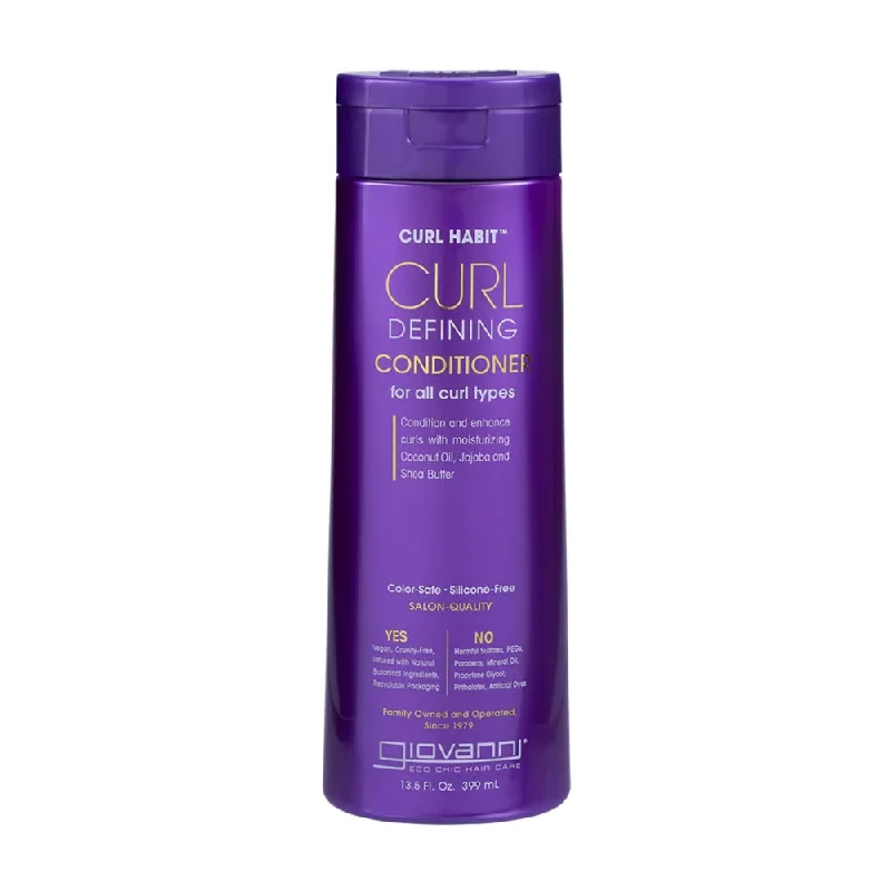 repairing hair oil for damaged strands -Giovanni, Curl Defining Conditioner, For All Curl Types, 13.5 fl oz (399 ml)