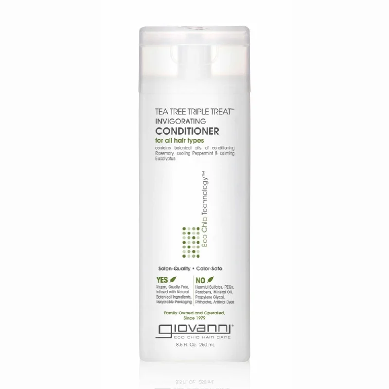 repairing hair serums for split ends -GIOVANNI Organic Conditioner Tea Tree Triple Treat (All Hair) 250ml