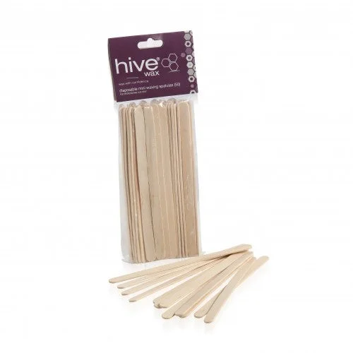 Hive Disposable Mini Wooden Spatulas (50) 15cm x 1cm