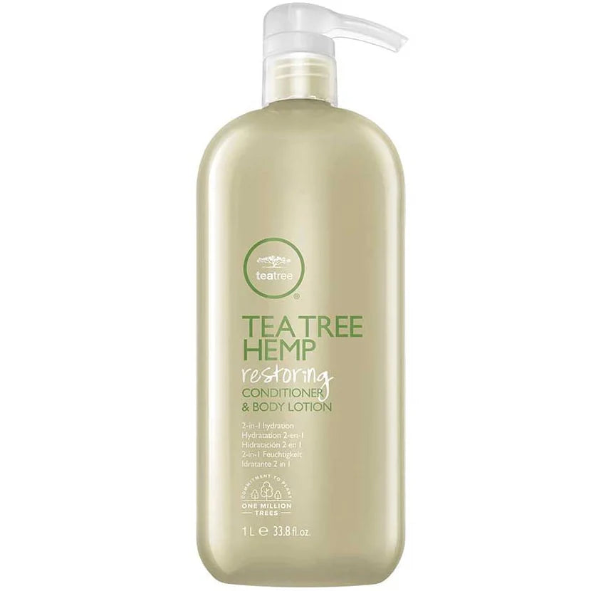 effective hair care tips for maintaining growth -Paul Mitchell Tea Tree Hemp Restoring Conditioner + Body Lotion 1 Litre