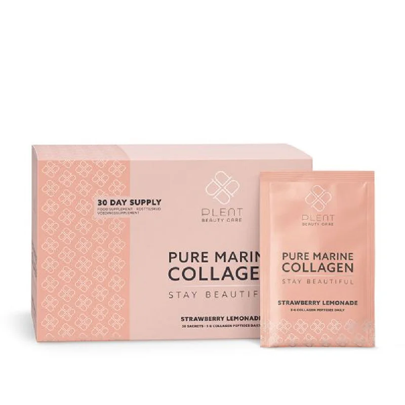 Plent Pure Marine Collagen Strawberry Lemonade Sachets