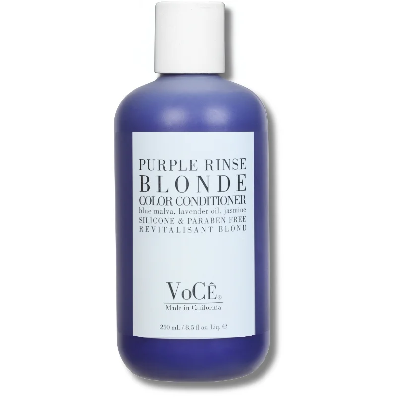 best hair care routine for healthy growth -VoCÊ Haircare – Natural Purple Conditioner | Anti-Brass, Shine Enhancing, Cruelty-Free, Vegan Haircare for Blonde, Gray, Color-Treated Hair with Blue Malva, Lavender Oil, Jasmine (8.5 oz)