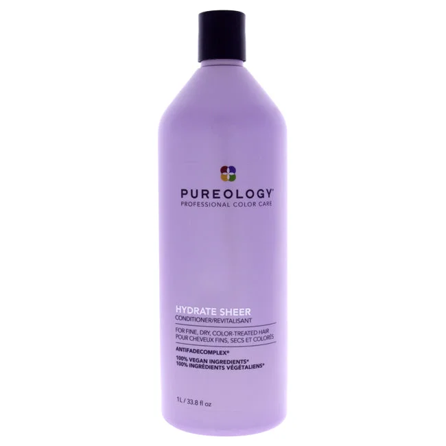 best hair care routine for shiny hair -Pureology Hydrate Sheer Conditioner by Pureology for Unisex - 33.8 oz Conditioner