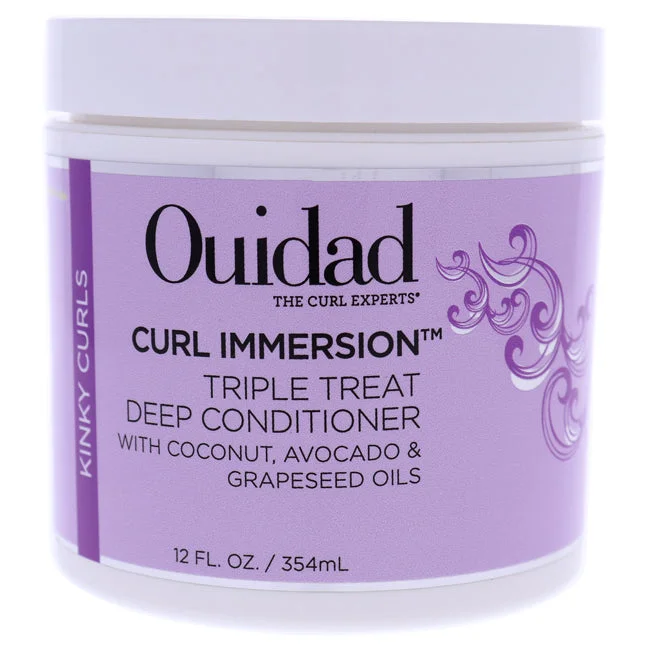 effective deep conditioners for dry hair ends -Ouidad Curl Immersion Triple Treat Deep Conditioner by Ouidad for Unisex - 12 oz Conditioner